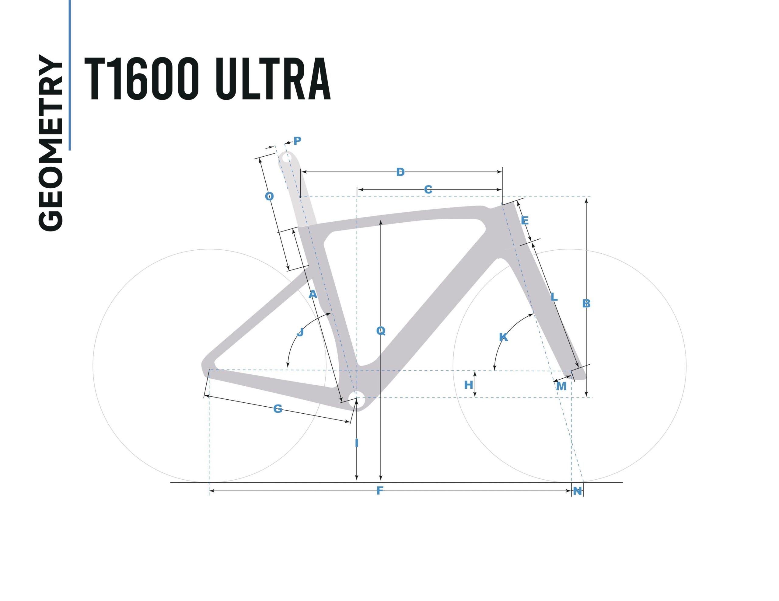 Winspace T1600 Ultra Ultegra Di2 — Vélo carbone Géométrie Winspace T1600U