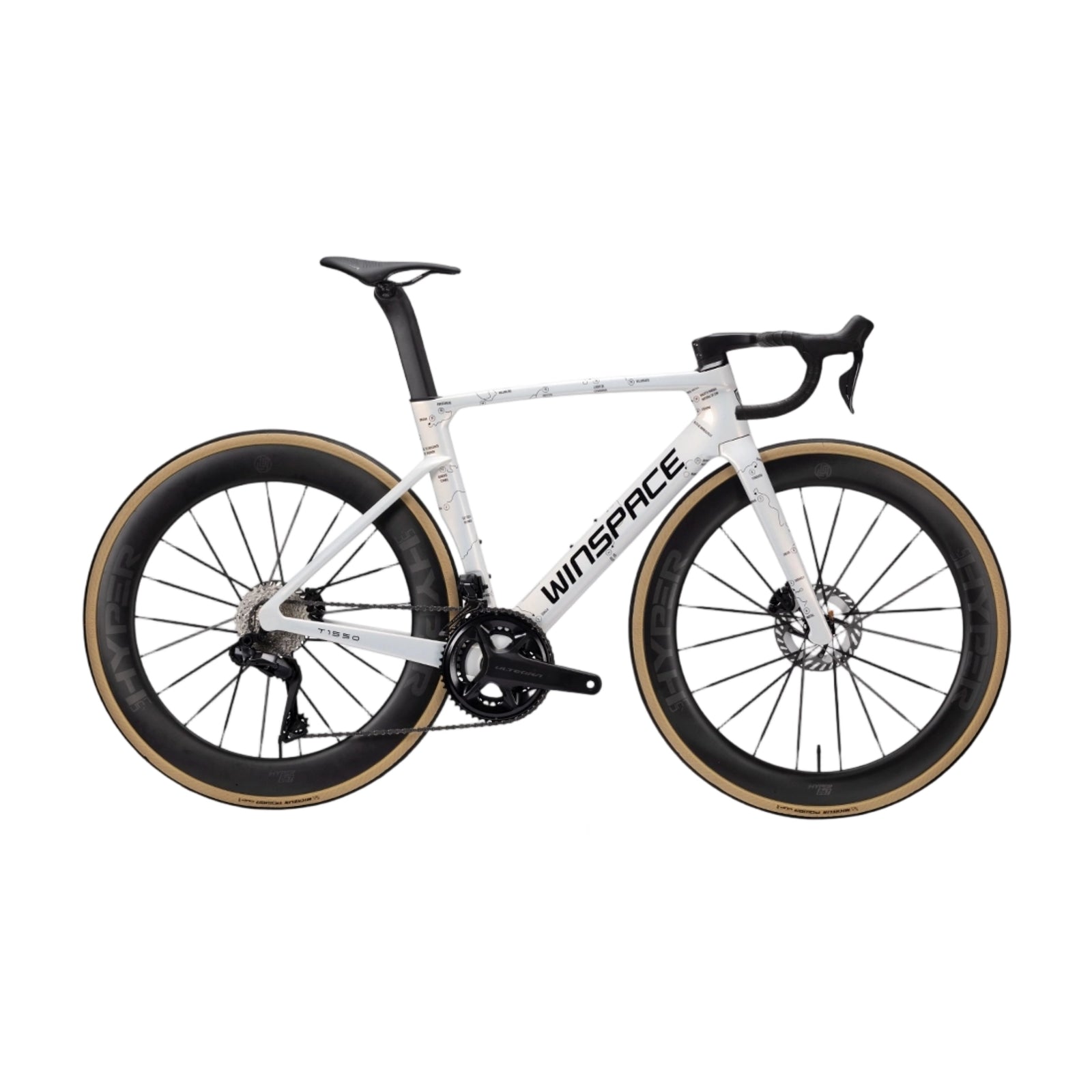 winspace t1550black white Winspace T1550 Gen2 105 Di2 Black&White