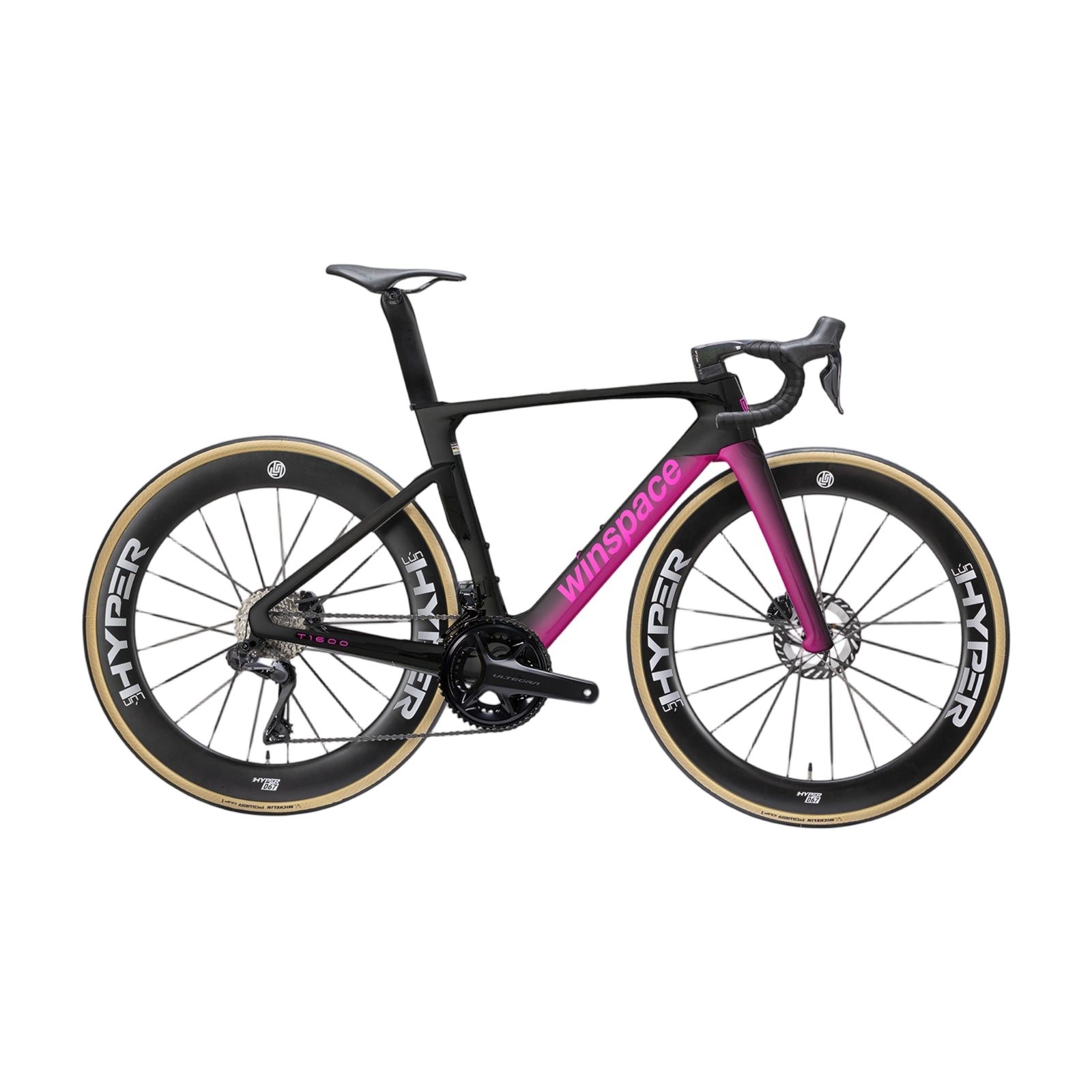 winspace t1600 bike black pink Winspace T1600 105 Di2 Black/Pink