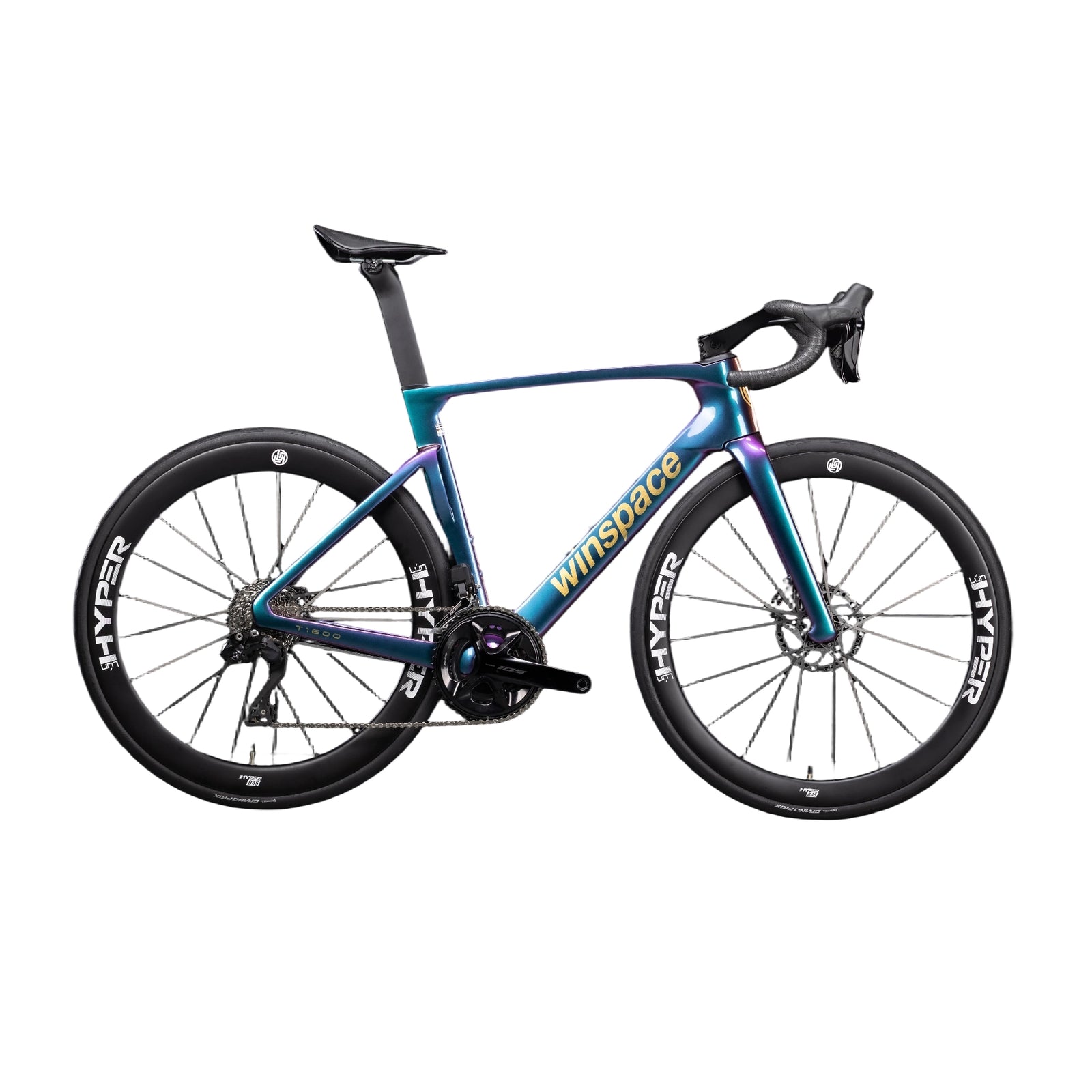 winspace t1600 bike iridescent delight electroplated Winspace T1600 105 Di2 Iridescent Delight (Electroplated)