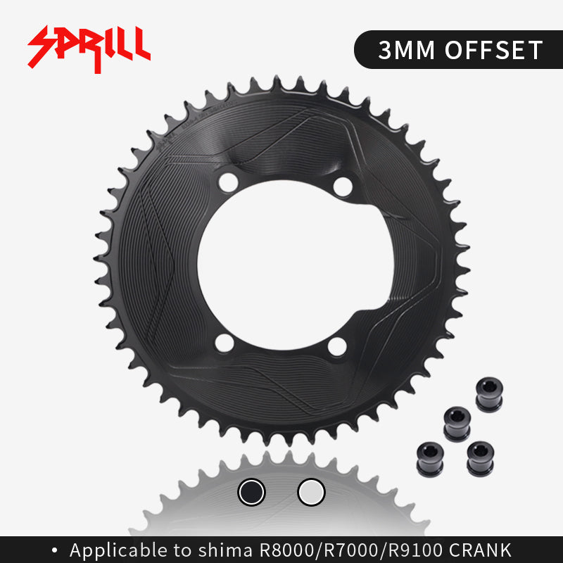 Plateau Sprill Shimano R8000/R7000 aéro déport 3 mm Plateau Sprill Shimano R8000/R7000 aéro déport 3 mm