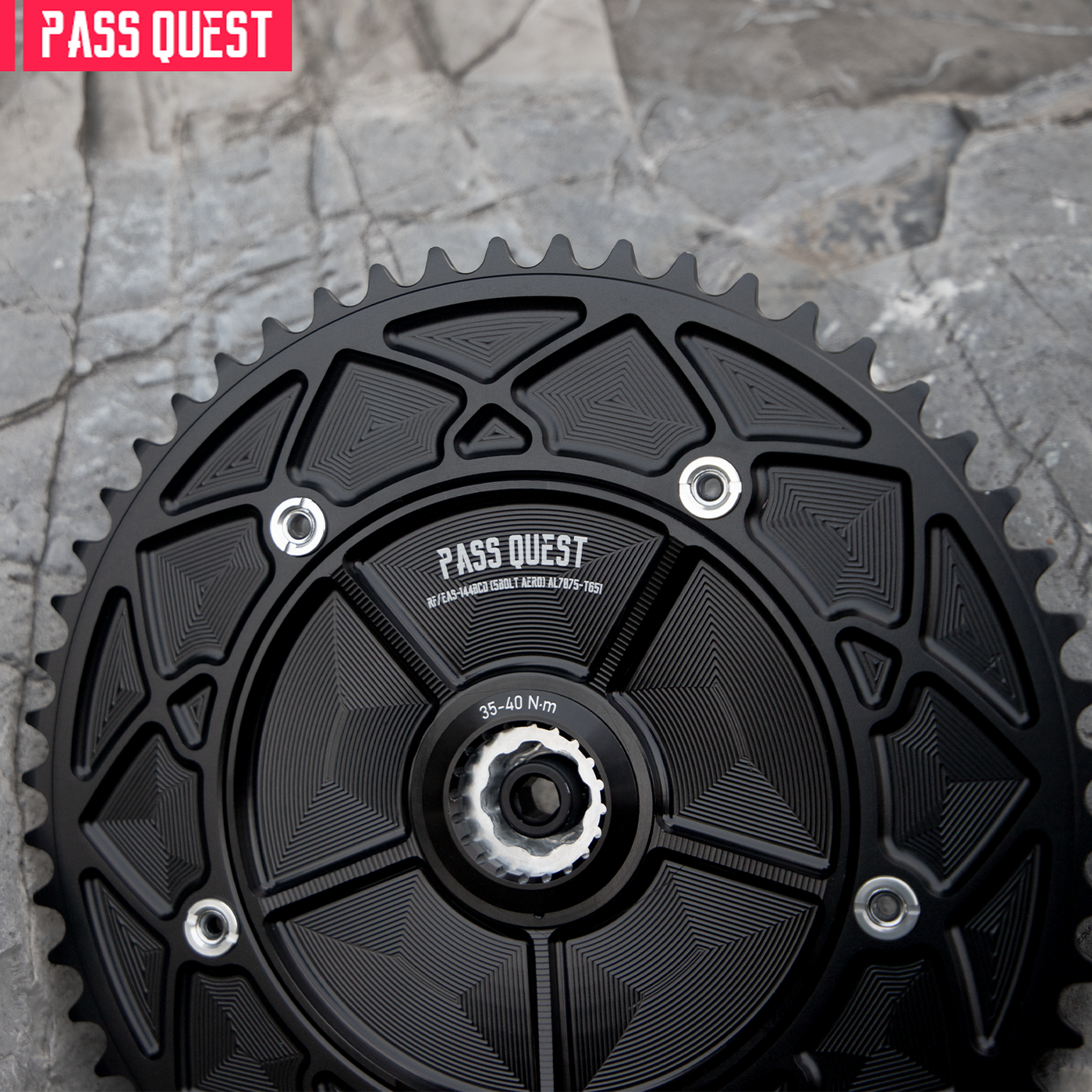 Plateau single speed Pass Quest 144 BCD 1/8" — fixie, piste, BMX Plateau single speed Pass Quest 144 BCD 1/8" — fixie, piste, BMX