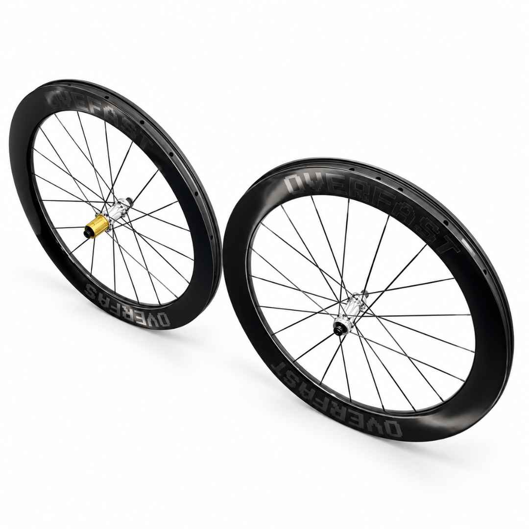 overfast aerion evo 60mm wheelset diagonal.jpg Roues carbone OVERFAST Aerion EVO 60 mm 1045 g